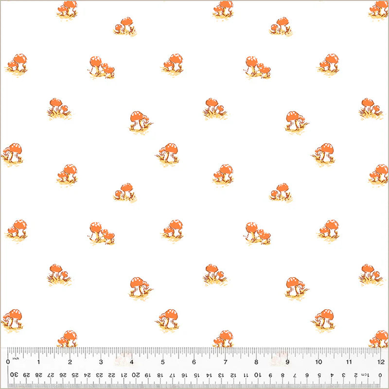 Studio Edit | Mushrooms - White by Heather Ross for Windham Fabrics | 54325D-3