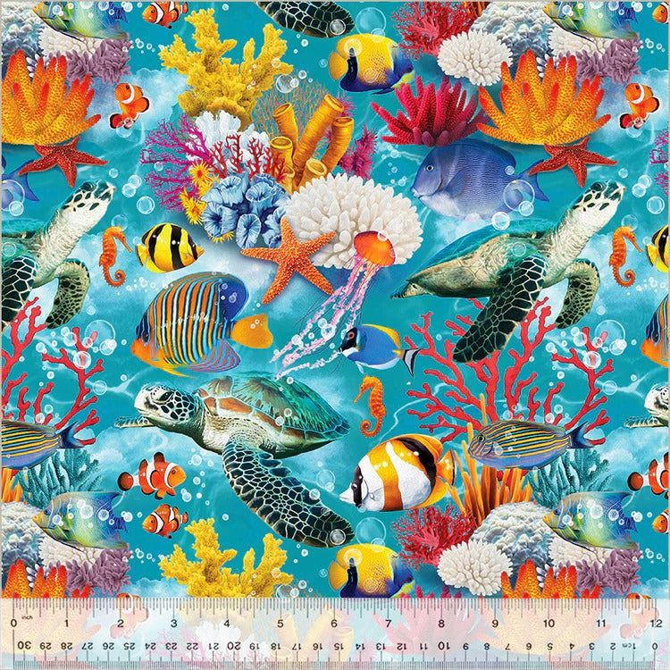 Deep Sea | Fat Quarter Bundle by Whistler Studios for Windham Fabrics | 12 pcs
