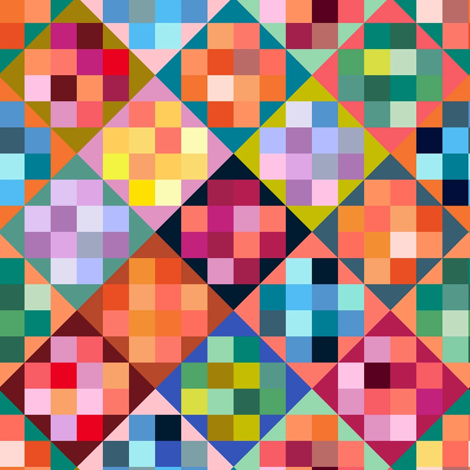 Colorblock Multi 108" Quilt Back by Annabel Wrigley for Windham Fabrics | 54573DW-1DES