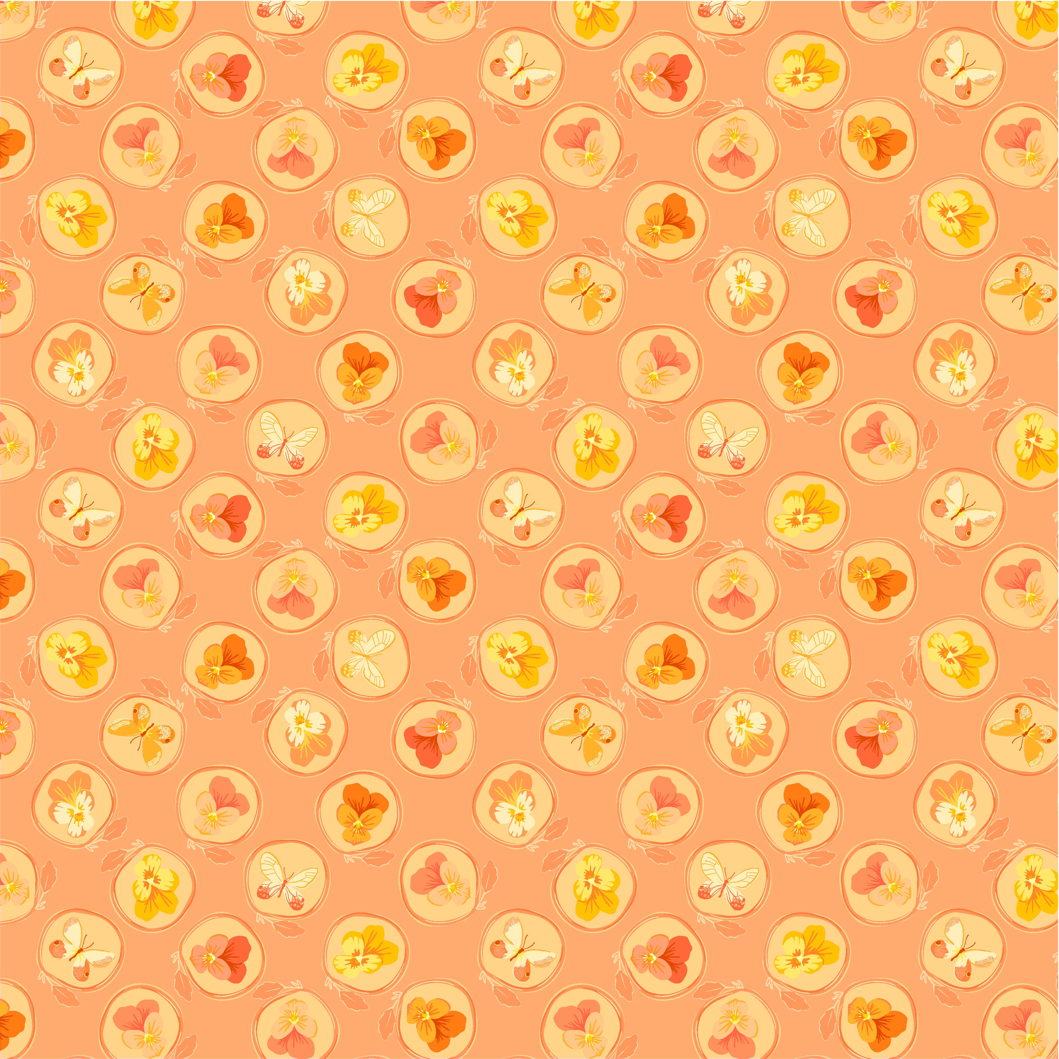 Insectarium | Cameo Salmon by Tamara Kate for Windham Fabrics | 54654-9