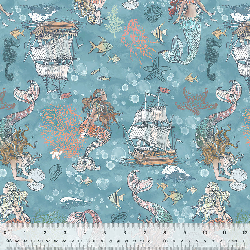 Ocean Song | A Mermaid's Tale - Ocean by Whistler Studios for Windham Fabrics | 54693-1