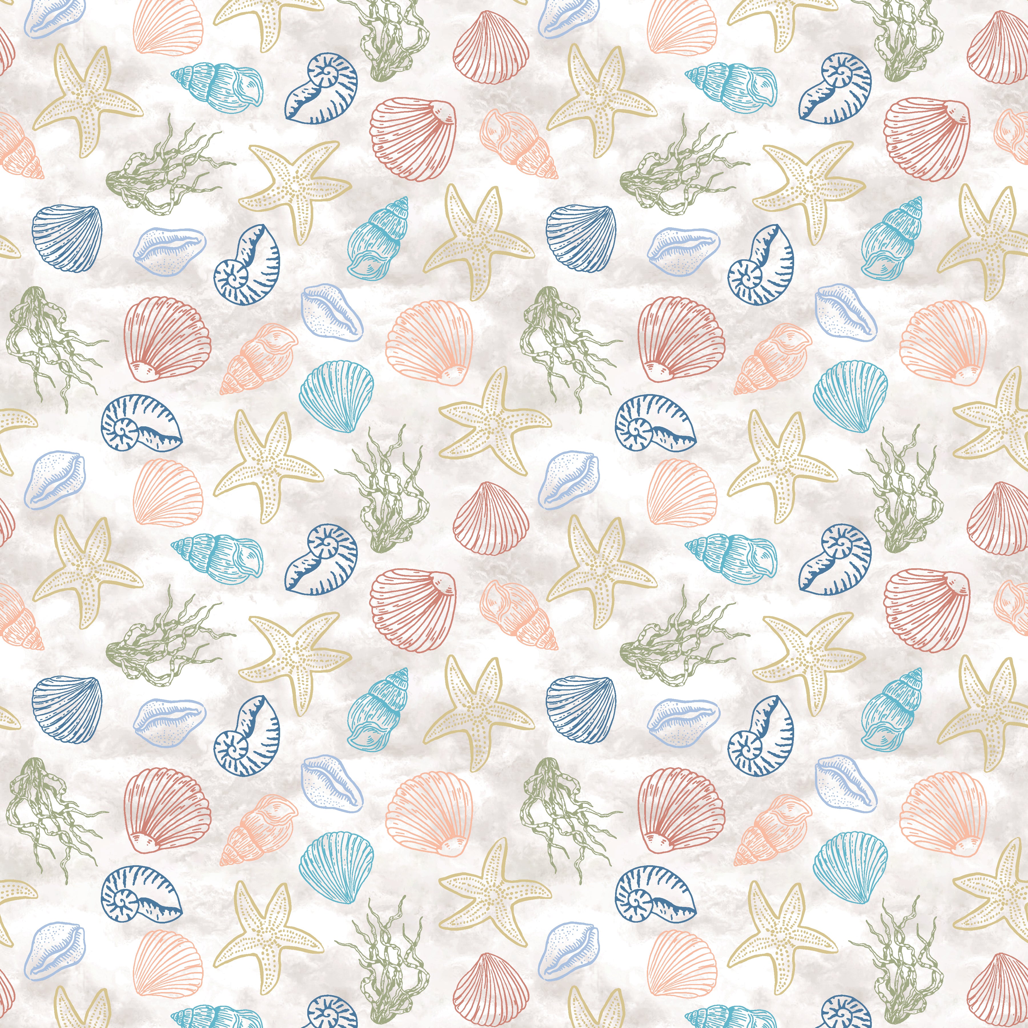 Ocean Song | Shell Collection - Cloud by Whistler Studios for Windham Fabrics | 54696-9