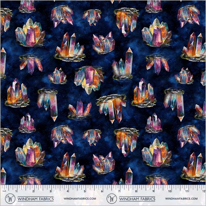 Dragon Kingdom | Crystal Magic - Midnight by Whistler Studios for Windham Fabrics | 54825D-1