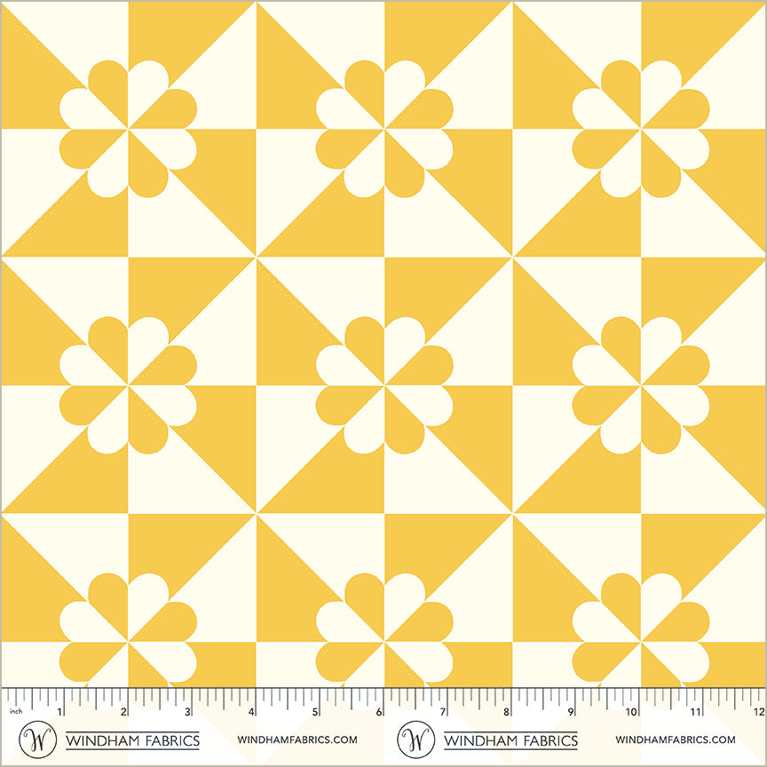 Perfect Points II | Hearts and Gizzards Yellow by Whistler Studios for Windham Fabrics | 54881-5