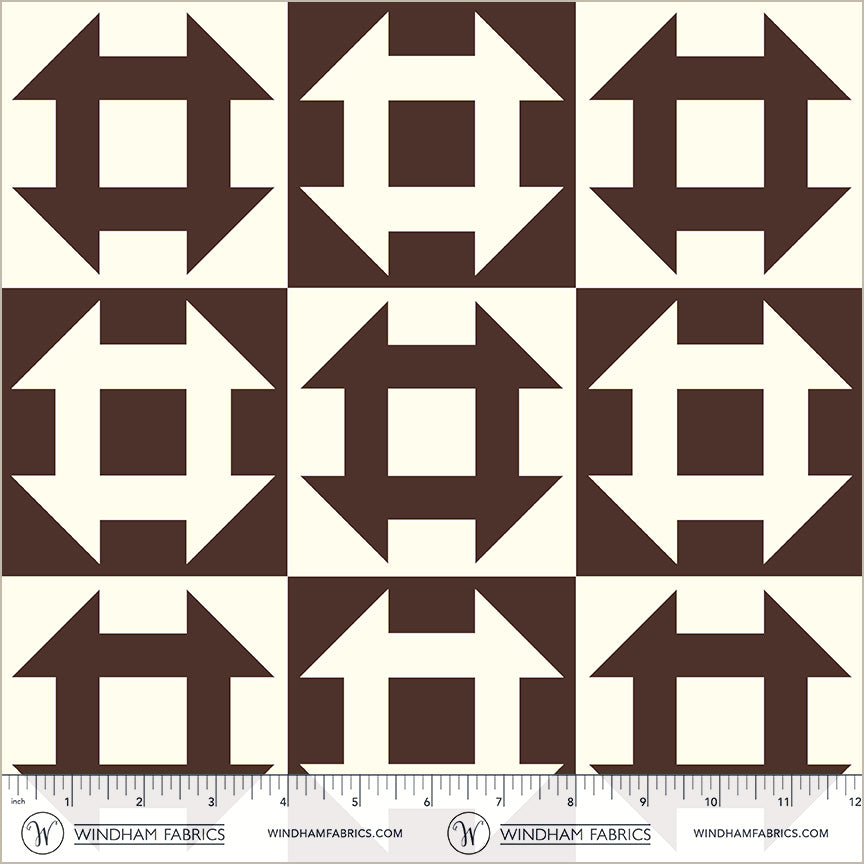 Perfect Points II | Churn Dash Chocolate by Whistler Studios for Windham Fabrics | 54882-6