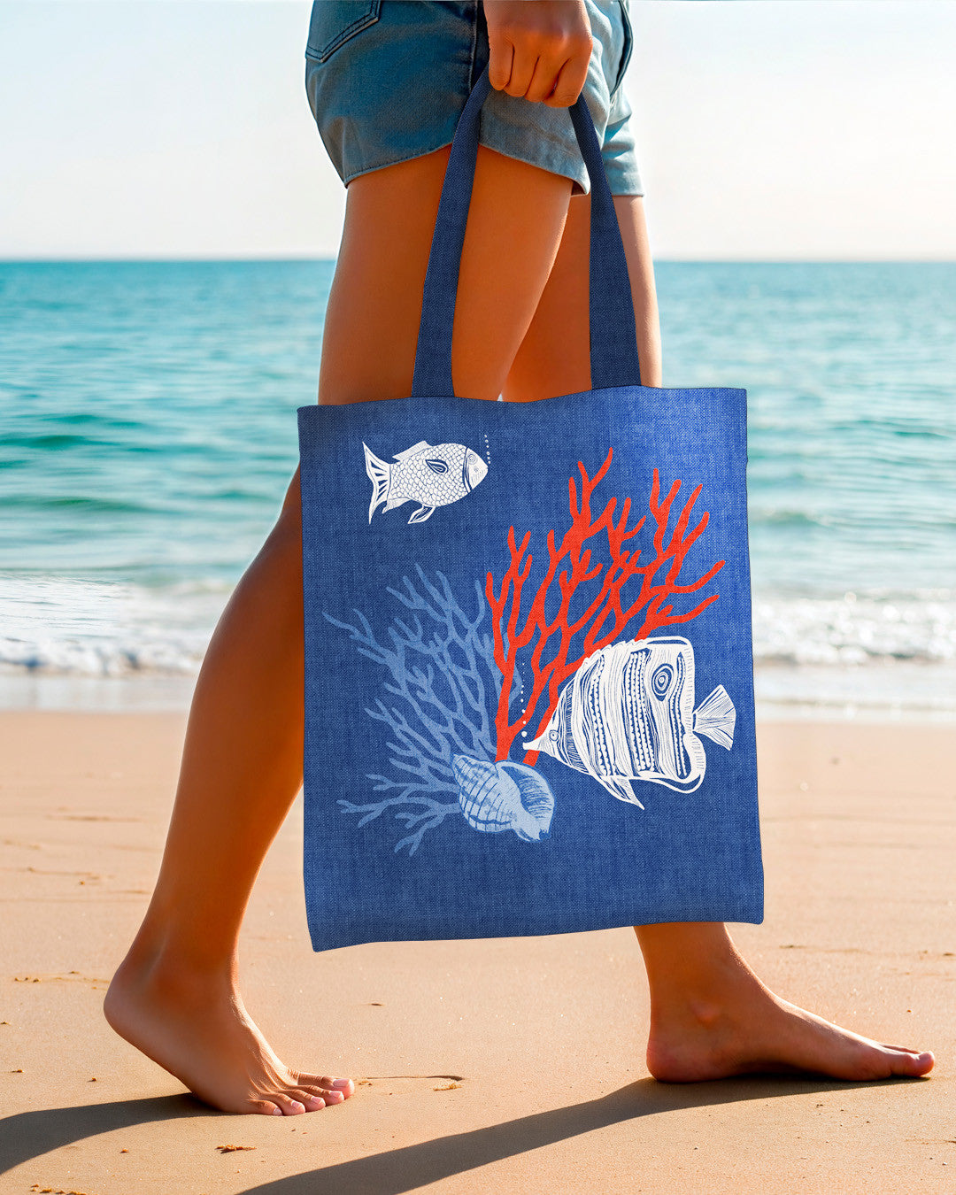 Take Me to the Beach | Canvas Tote Bag Panel by Northcott Studio | C28686-10