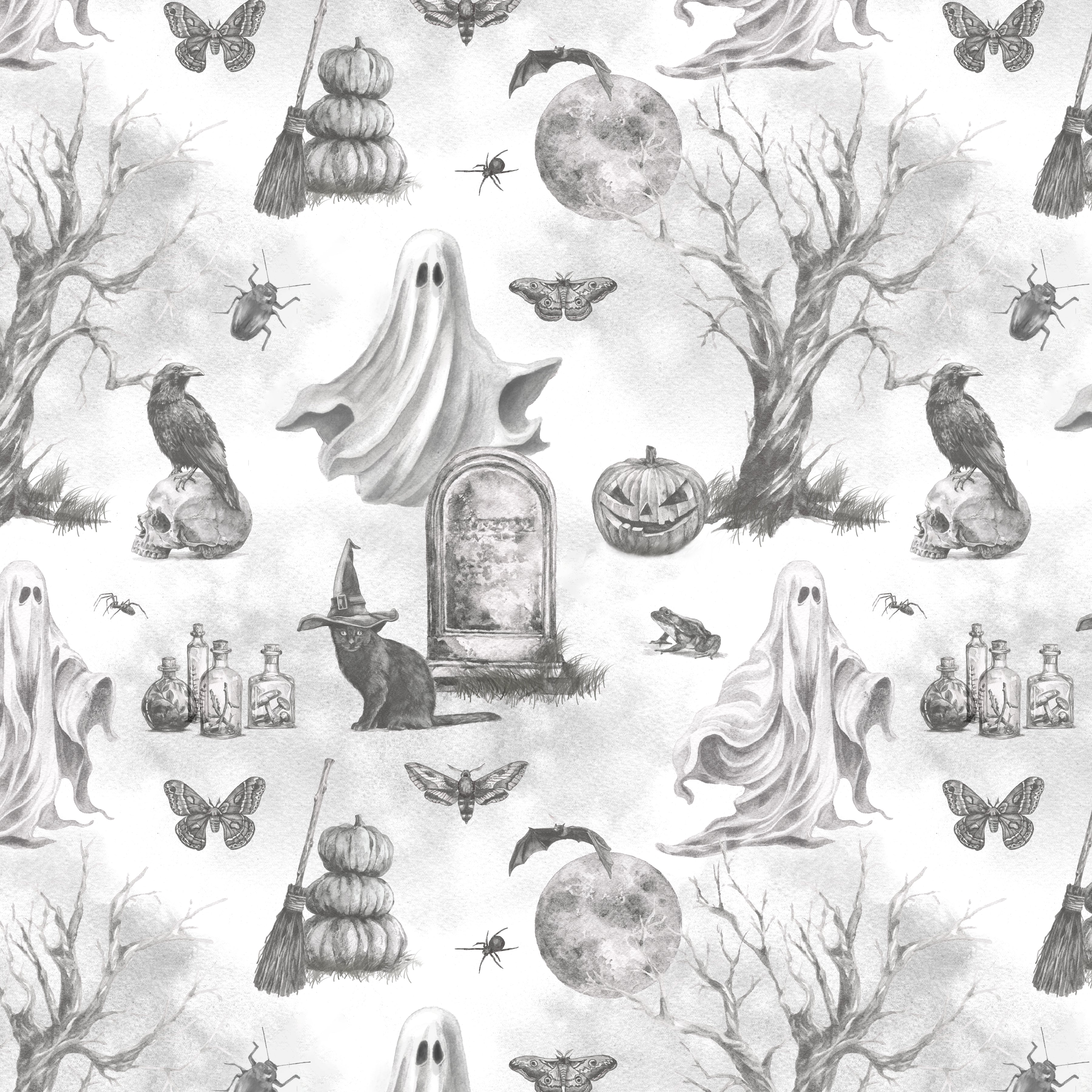 Happy Haunting | Toil & Trouble - Mist by Leslie Trimbach for Windham | 55178-2