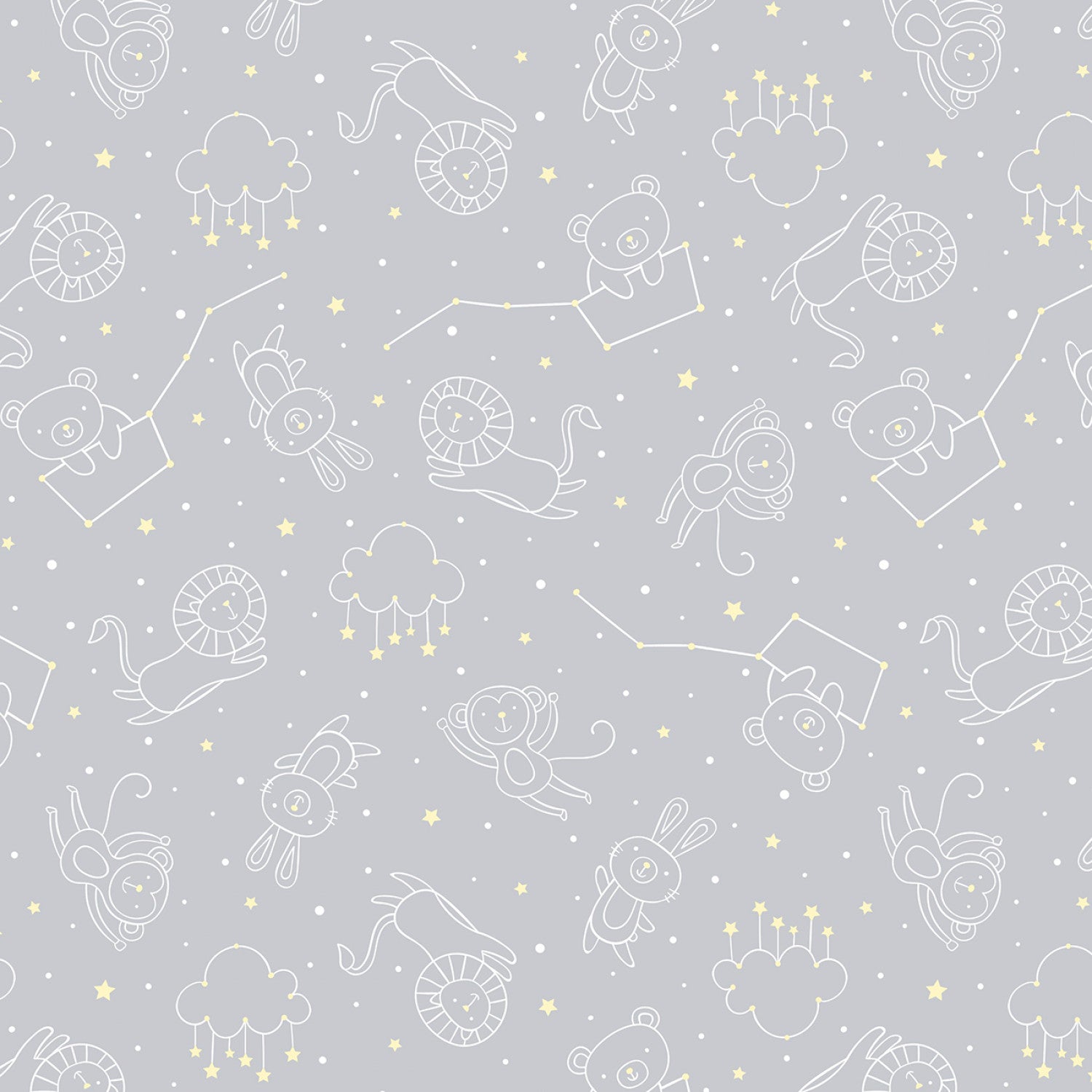 Baby's Adventure | Gray Constellations by Arrolynn Weiderhold for Wilmington Prints | 69310-915