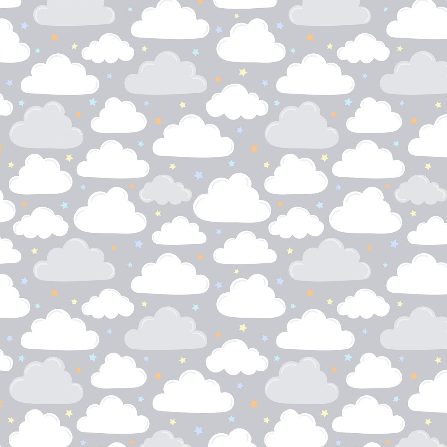 Baby's Adventure | Gray Clouds by Arrolynn Weiderhold for Wilmington Prints | 69311-915