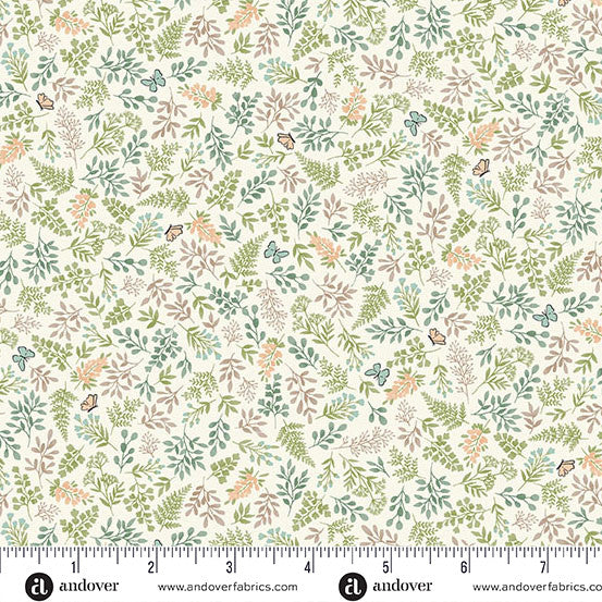 Little Ones | Foliage Cream by Makower UK for Andover Fabrics | MU-192-Q