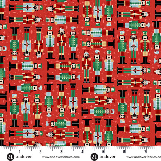 The Nutcracker | Soldiers Red by Makower UK for Andover Fabrics | MU-224-R