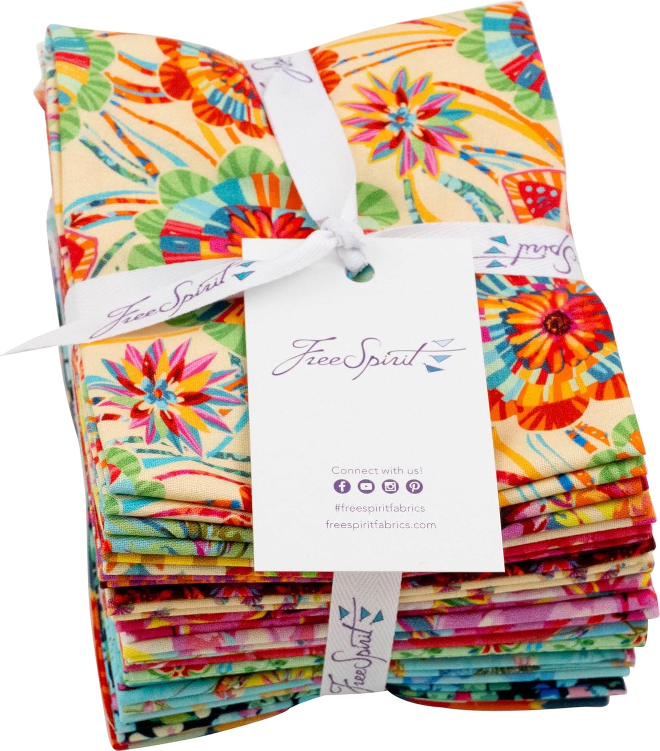 Festival | Fat Quarter Bundle by Odile Bailloeul for FreeSpirit | 16 pcs | 100% Cotton