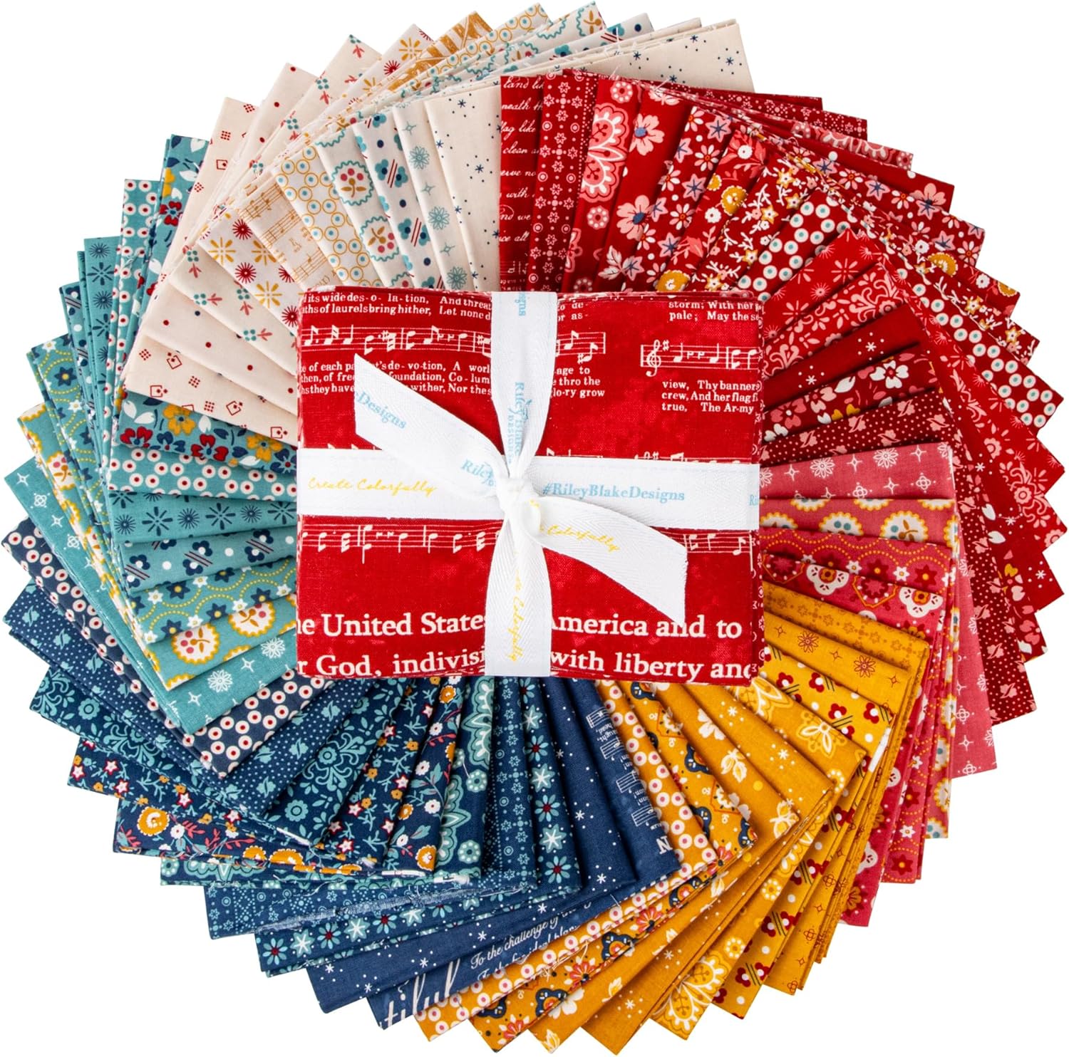 Americana | Fat Quarter Bundle by Lori Holt for Riley Blake | 52 pcs