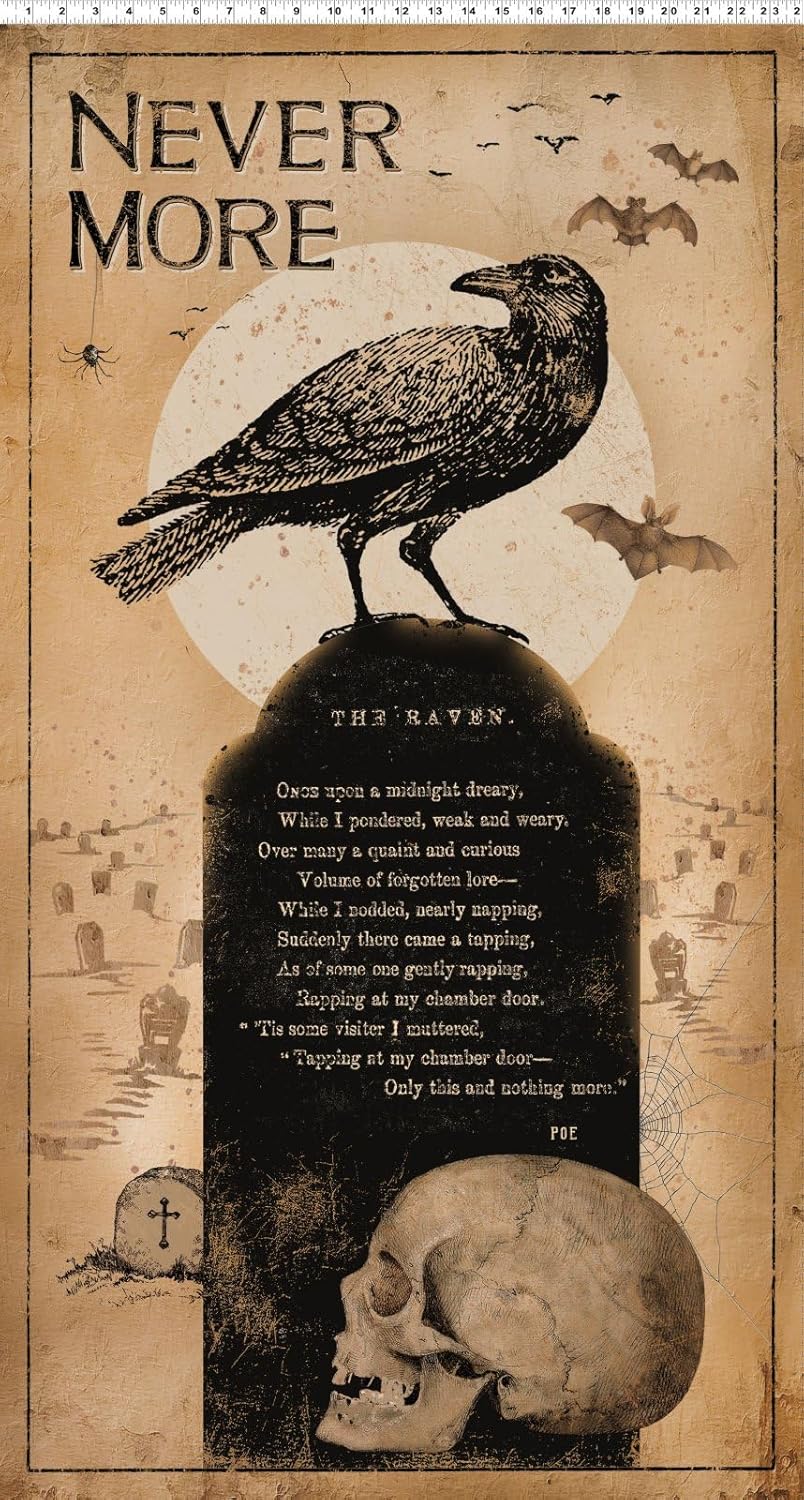 Gothic Halloween | Digital 24" Panel Rust by Dan DiPaolo for Clothworks | Y4437-71