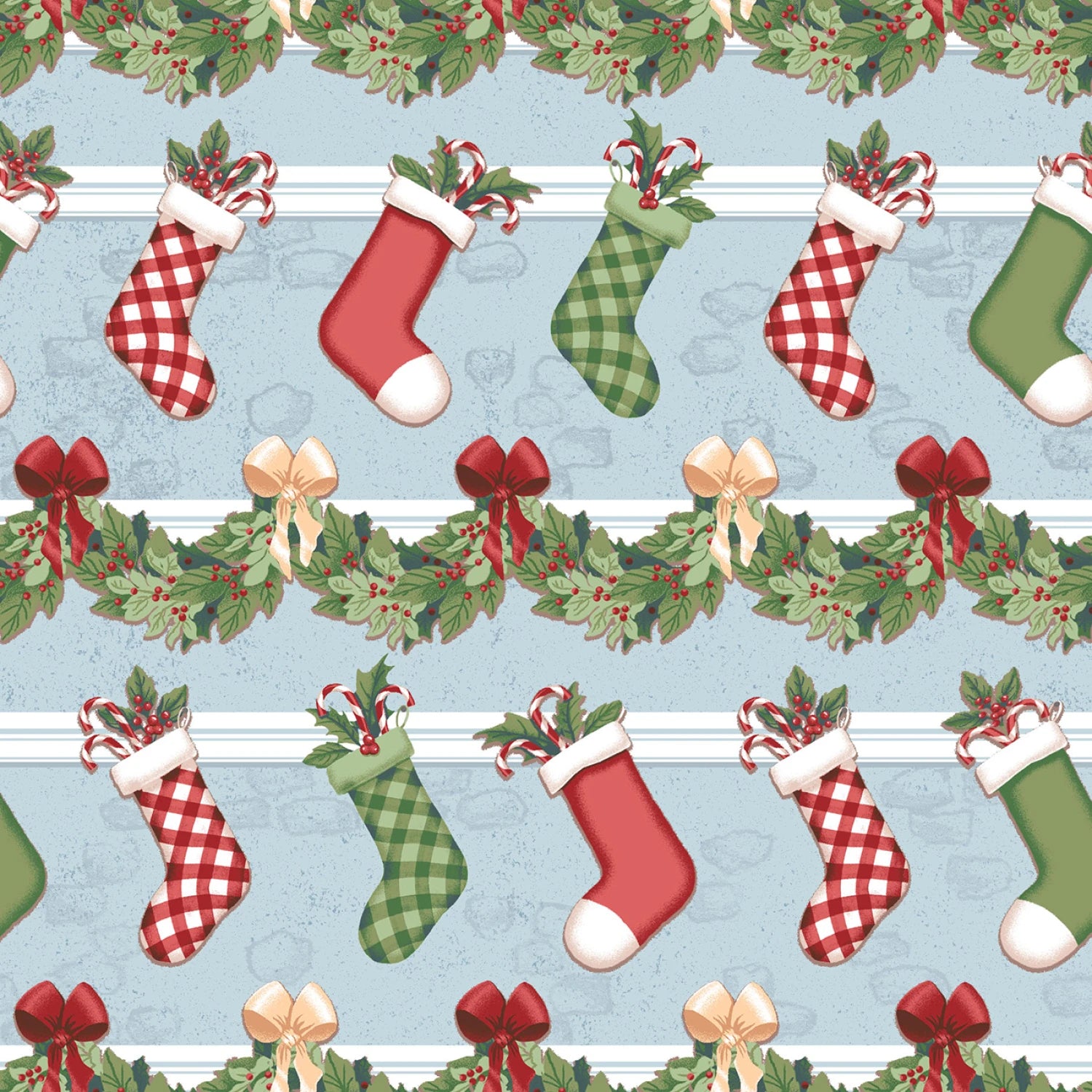 Christmas Village | Blue Stockings by Rebecca Canale for Studio E | 8306S-11