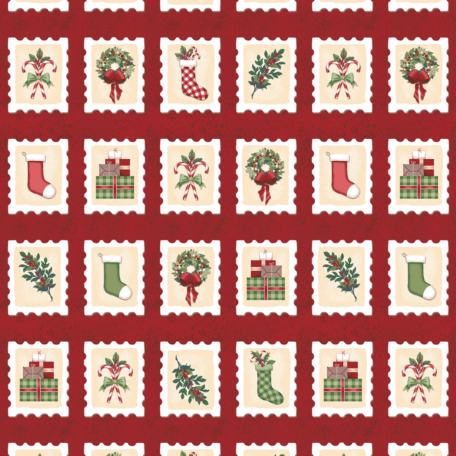 Christmas Village | Red Stamps by Rebecca Canale for Studio E | 8310S-88