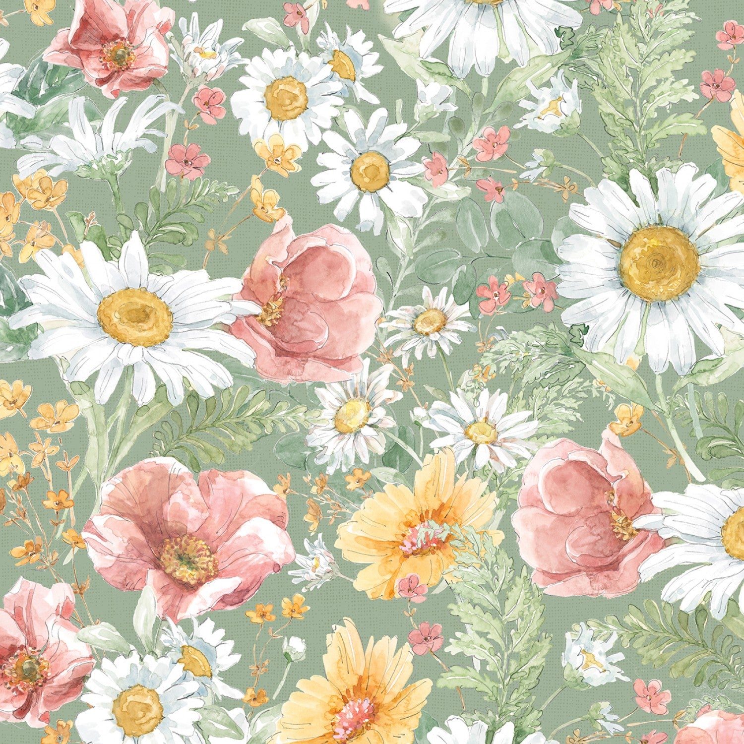 Daisy Days | 5" Charm Pack by Beth Grove for Wilmington Prints | 42 pcs