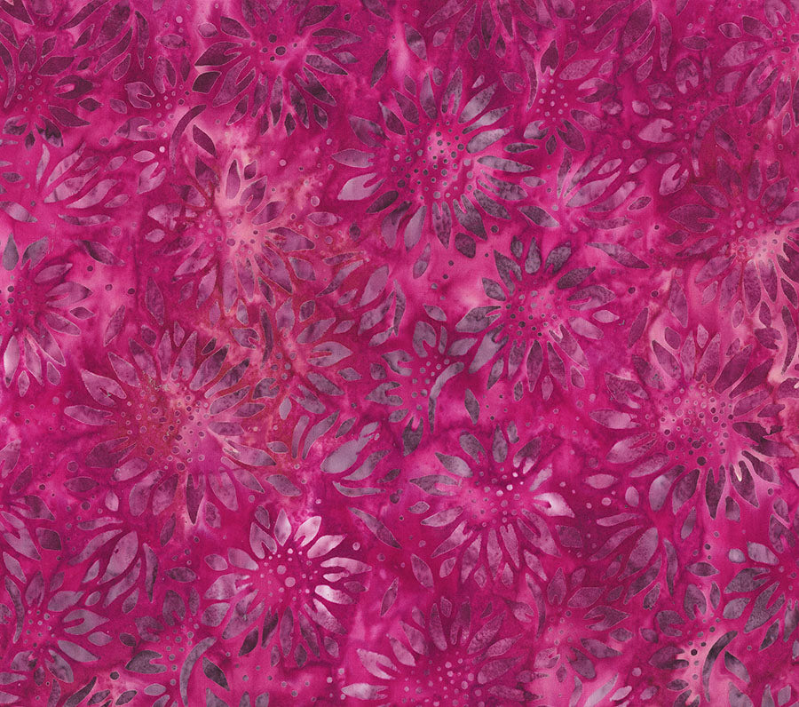 Buzzy Bee | Flower - Magenta by Banyan Batiks | 83642-28 | Batik Cotton Fabric