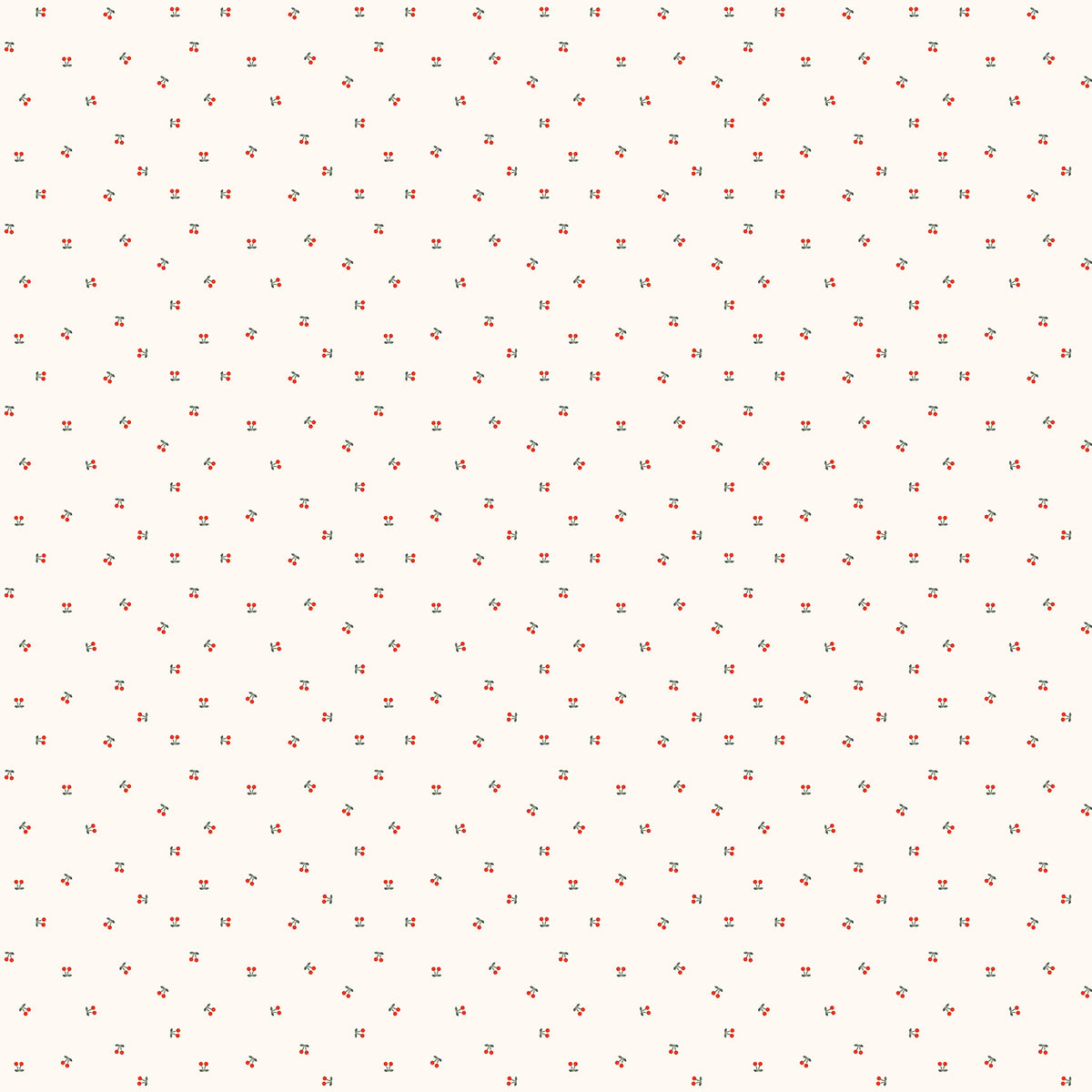 Cherry Orchard | Ditsy Cherries - Cream by Bernadett Urbanovics for FIGO Fabrics | 91317-11