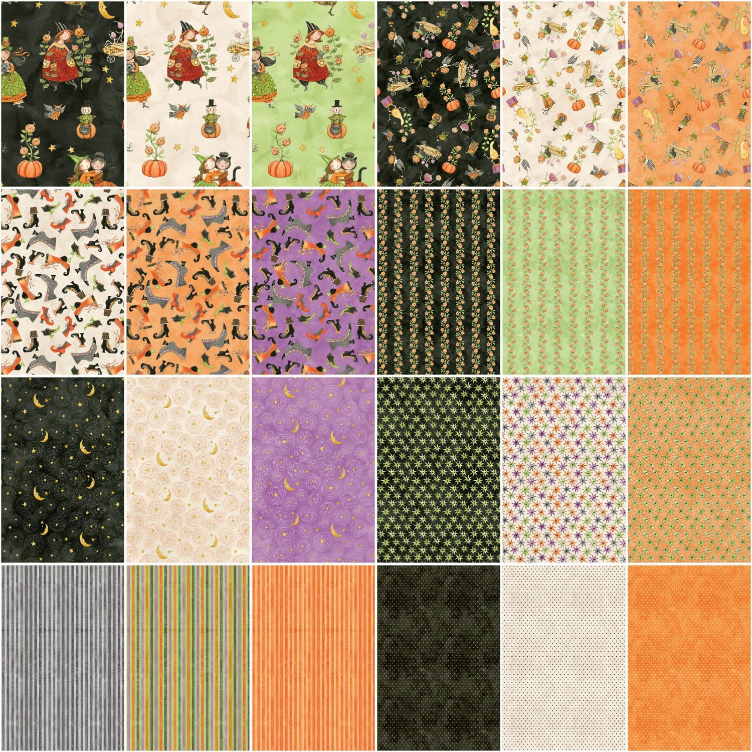 Ghoul Friends | 2.5" Strip Roll by Teresa Kogut for Riley Blake | 40 pcs