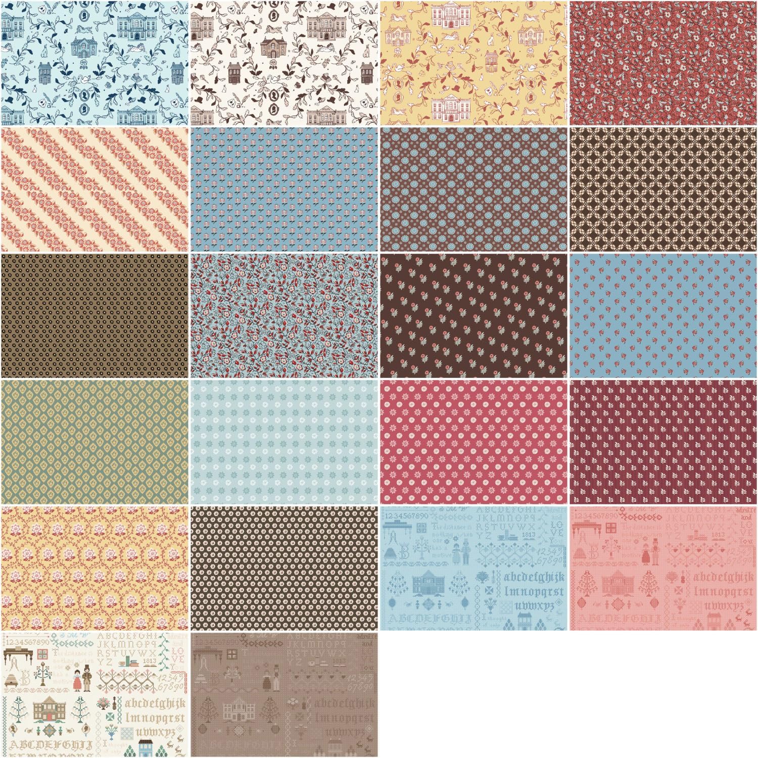 Pride & Prejudice | 2.5" Strip Roll by Riley Blake Designs | 40 pcs