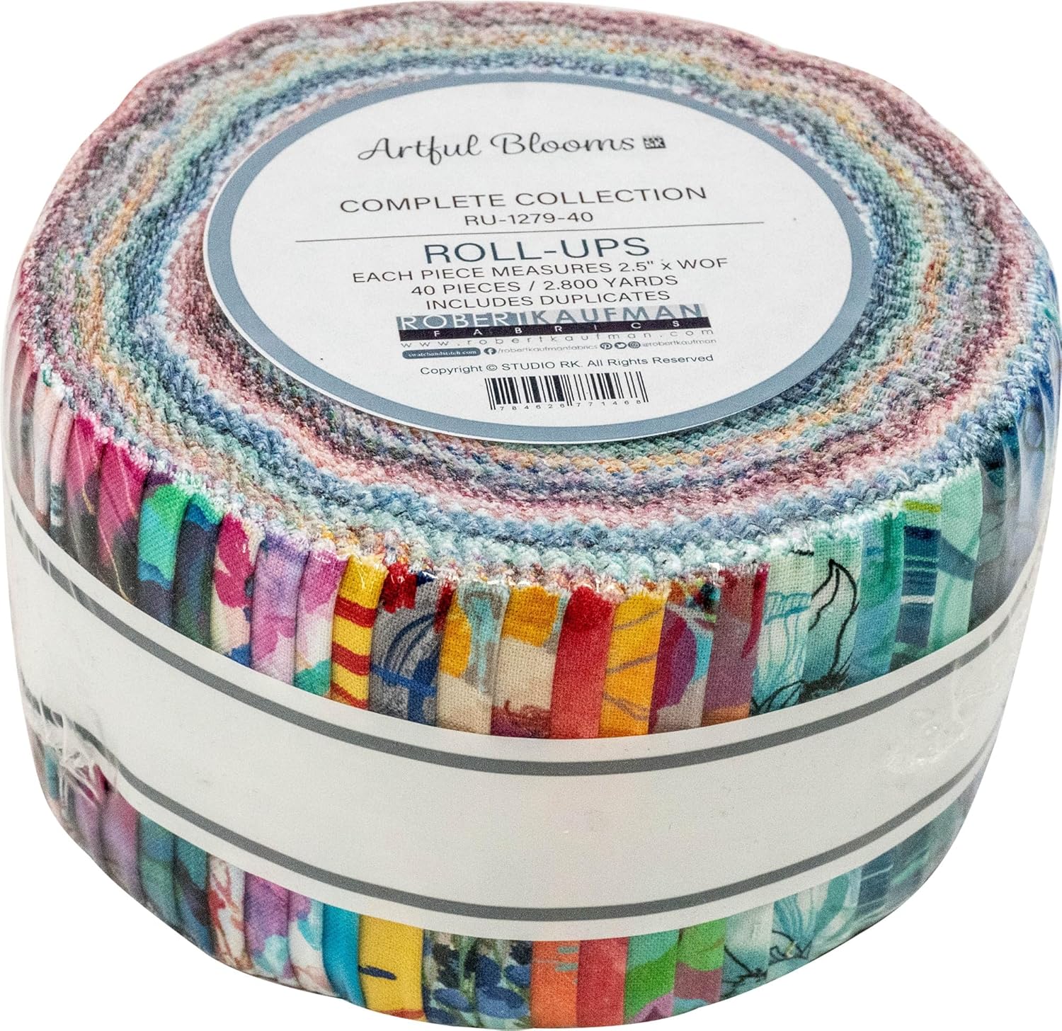 Artful Blooms | 2.5" Strip Roll by Studio RK for Robert Kaufman | 40 pcs