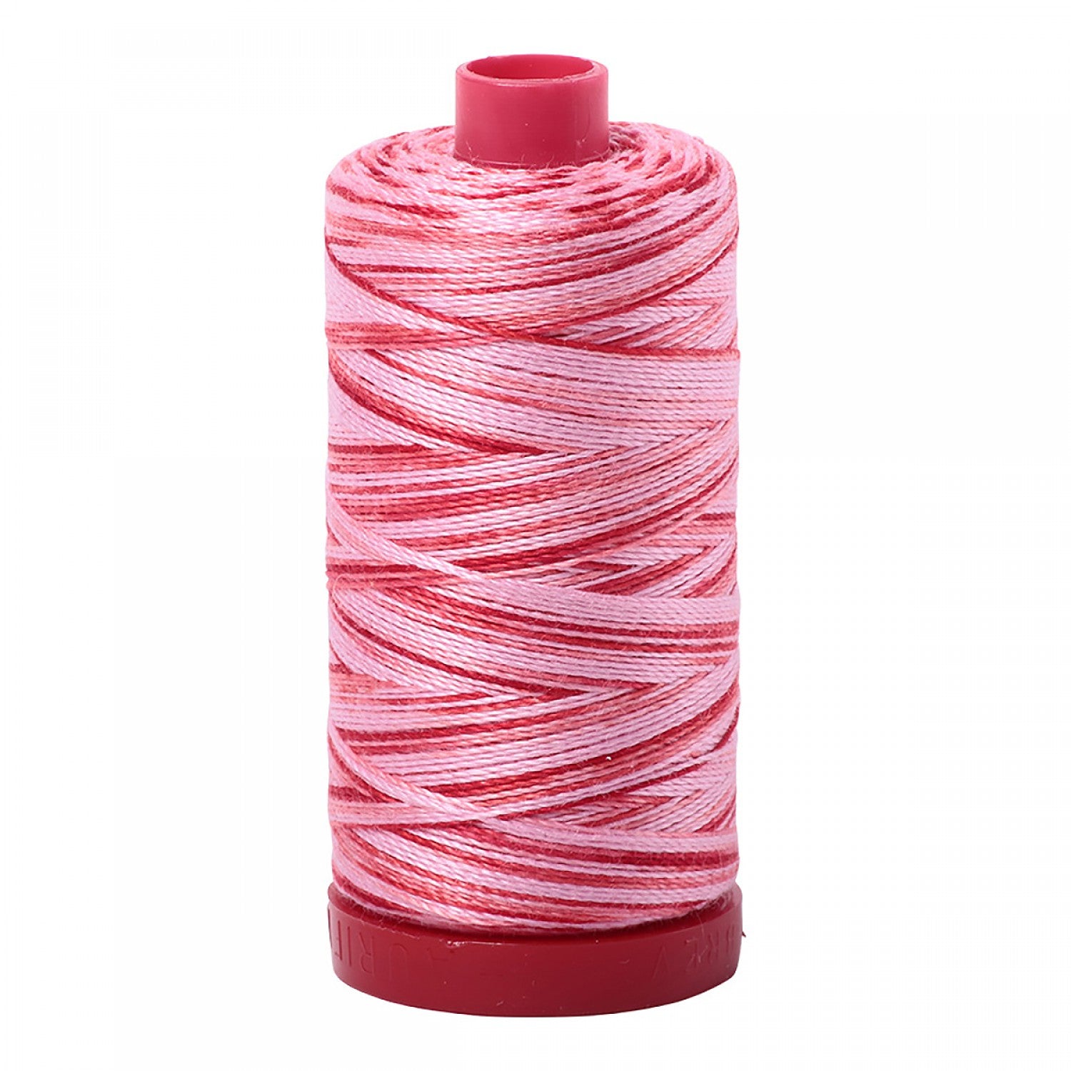 Aurifil 12wt Mako Cotton Thread | Strawberry Parfait Variegated (#4668) | 356 yds