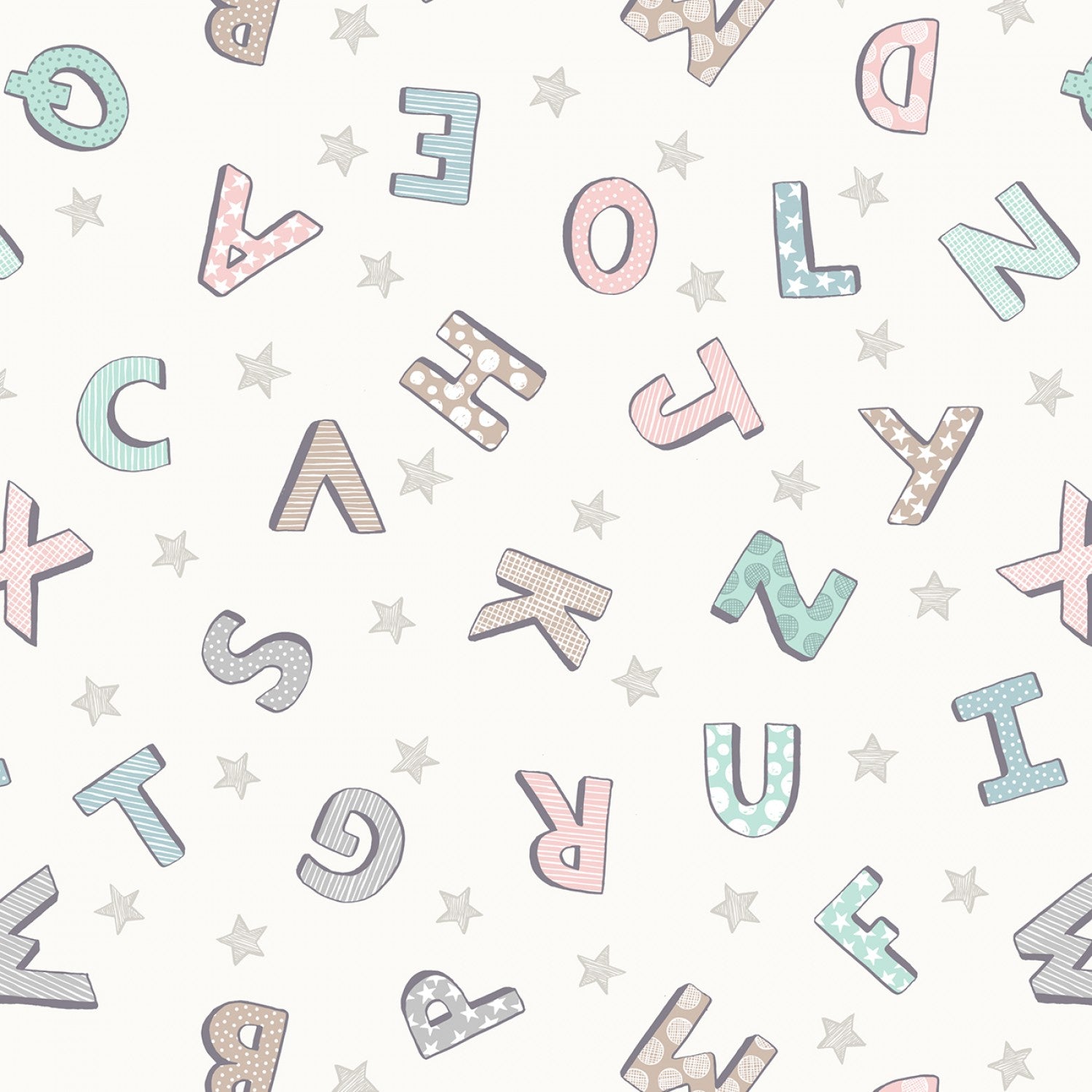 Bella Bunny & Bear | Alphabet on Cream by Lewis & Irene | A648.1