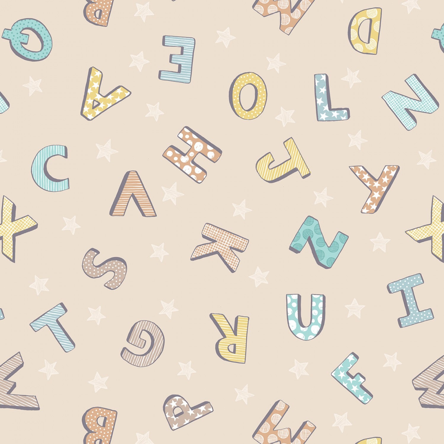 Bella Bunny & Bear | Alphabet on Natural by Lewis & Irene | A648.2