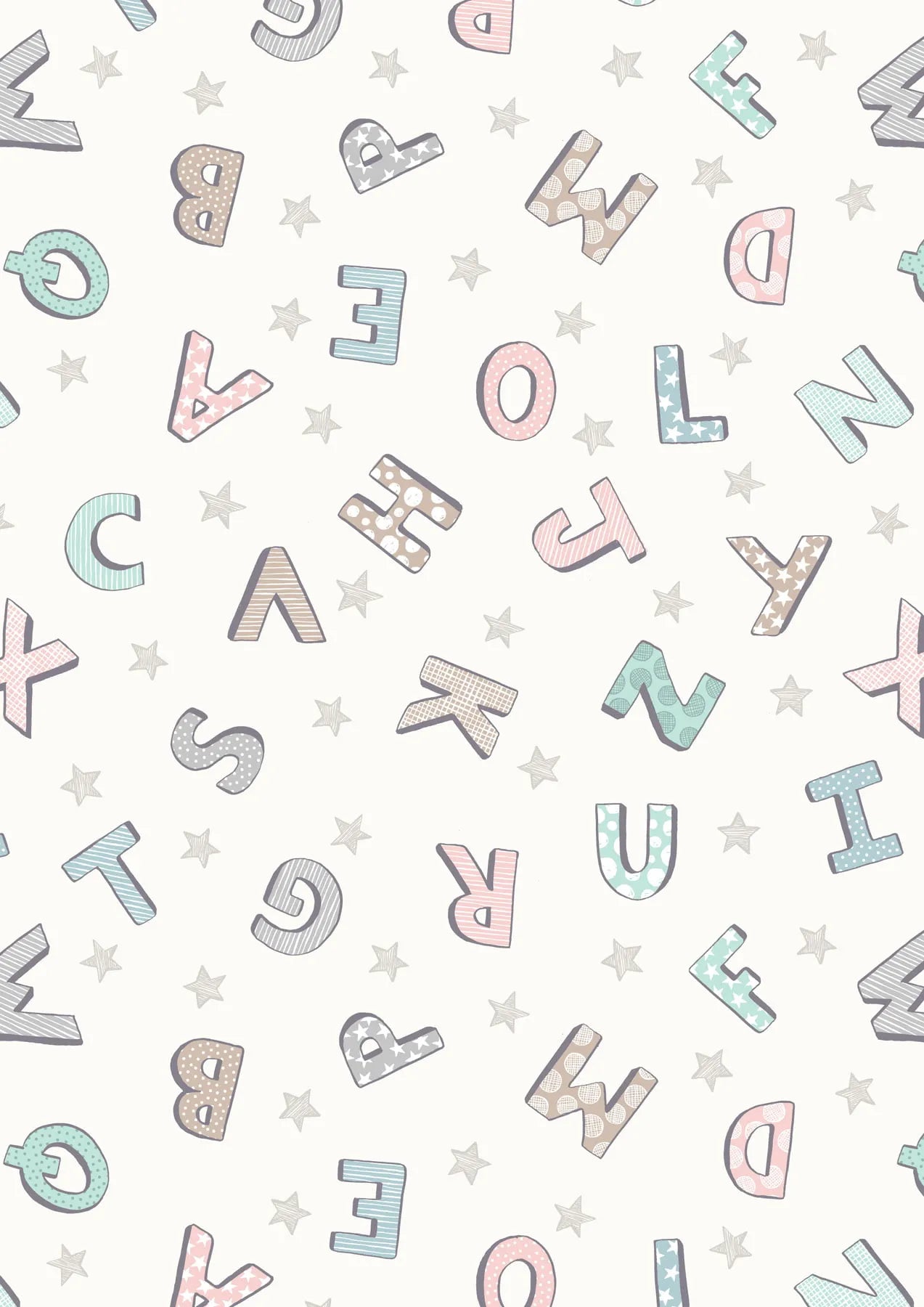 Bella Bunny & Bear | Alphabet on Cream by Lewis & Irene | A648.1