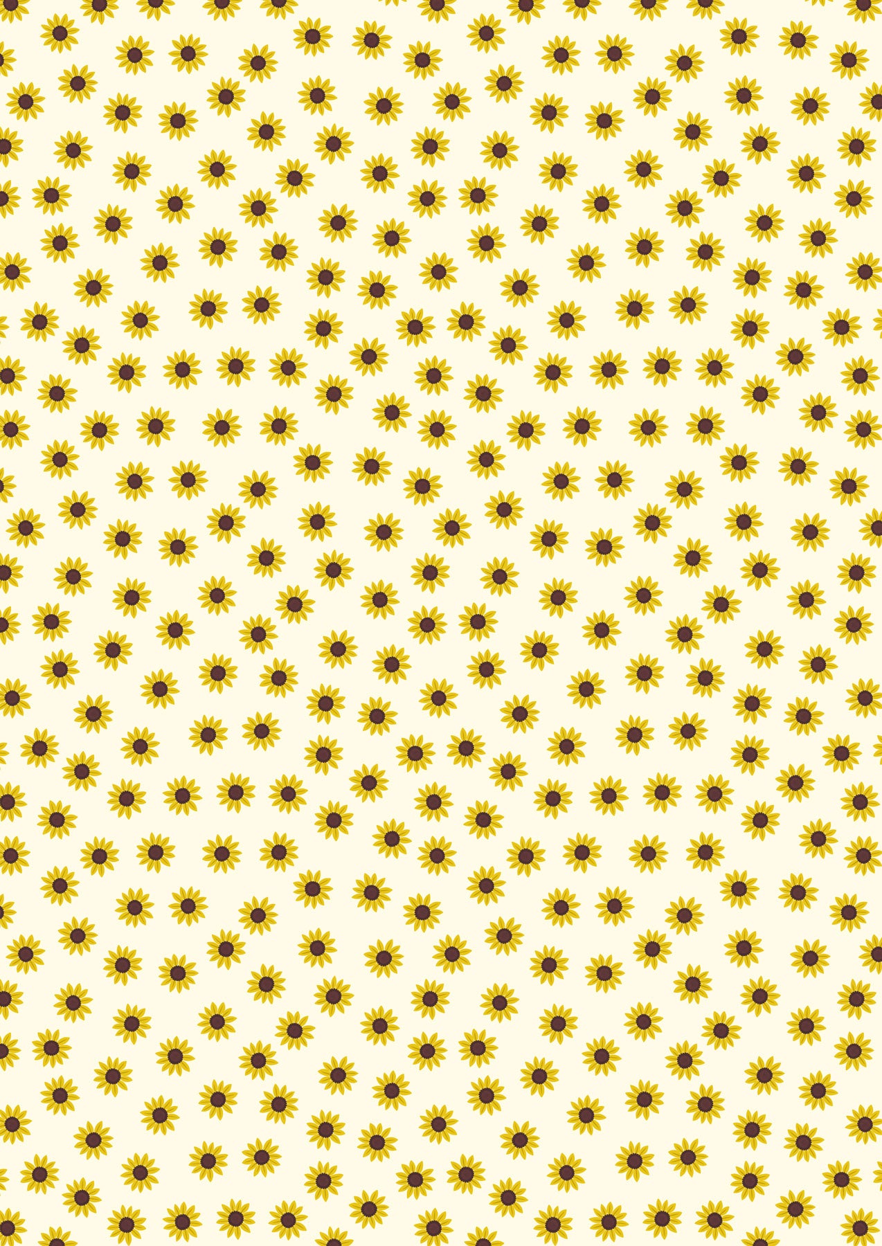 Sunflowers | Little Sunflowers on Cream by Lewis & Irene | A744.1