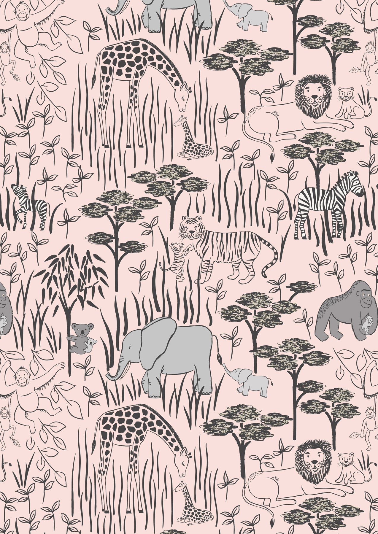 Special Delivery | Animal Parents on Pink by Lewis & Irene | A771.2