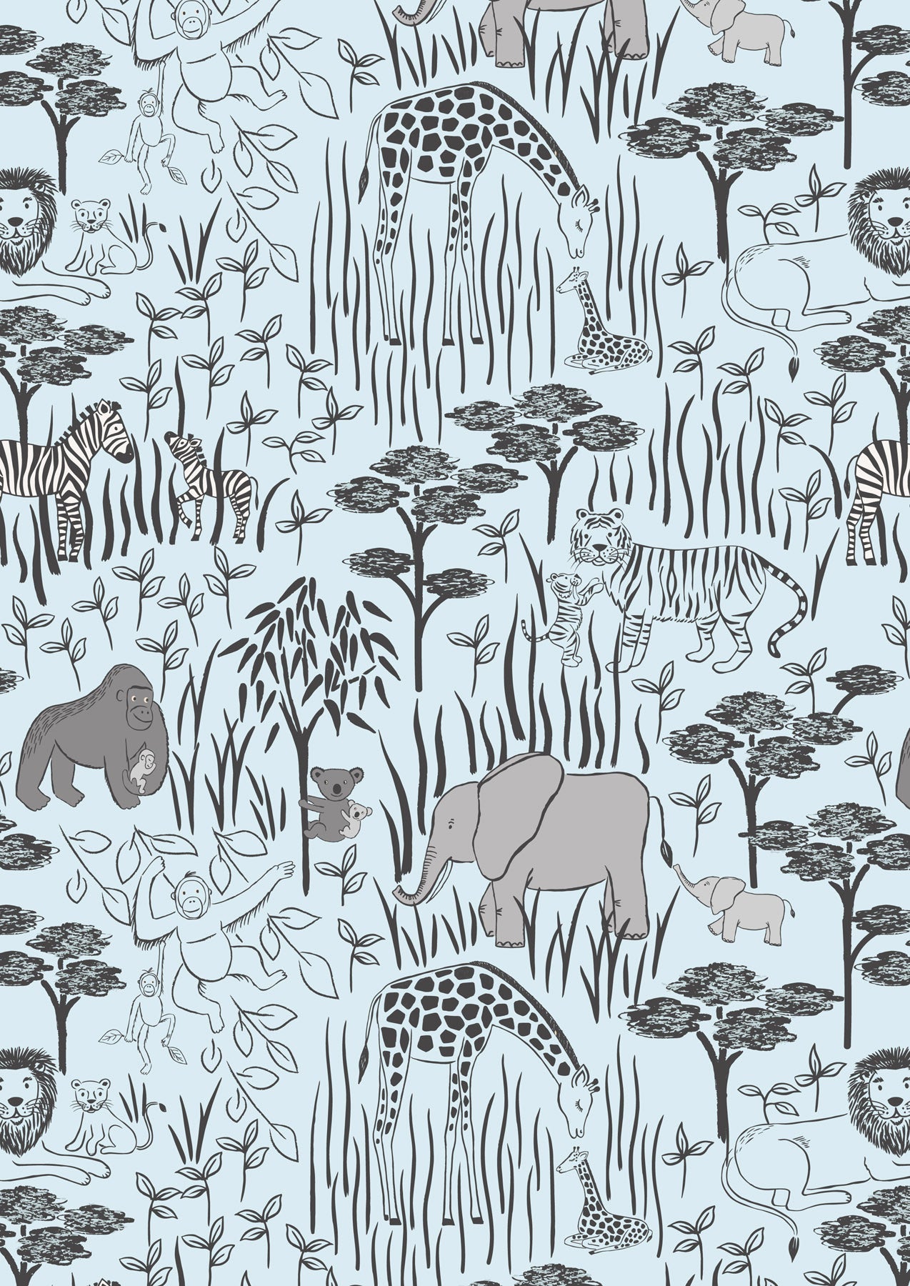 Special Delivery | Animal Parents on Blue by Lewis & Irene | A771.3