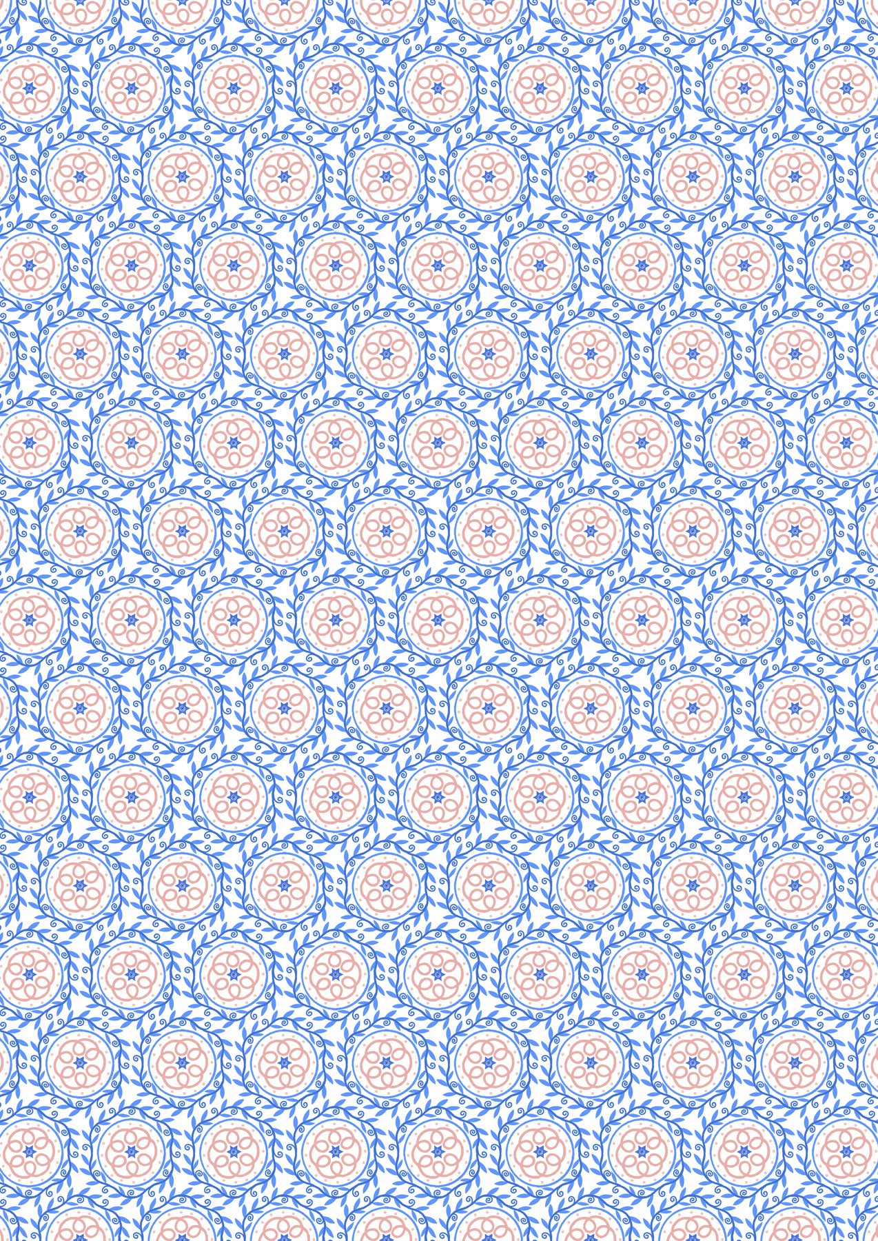 Chalki | Chalki Tile on Cream by Lewis & Irene | A805.1