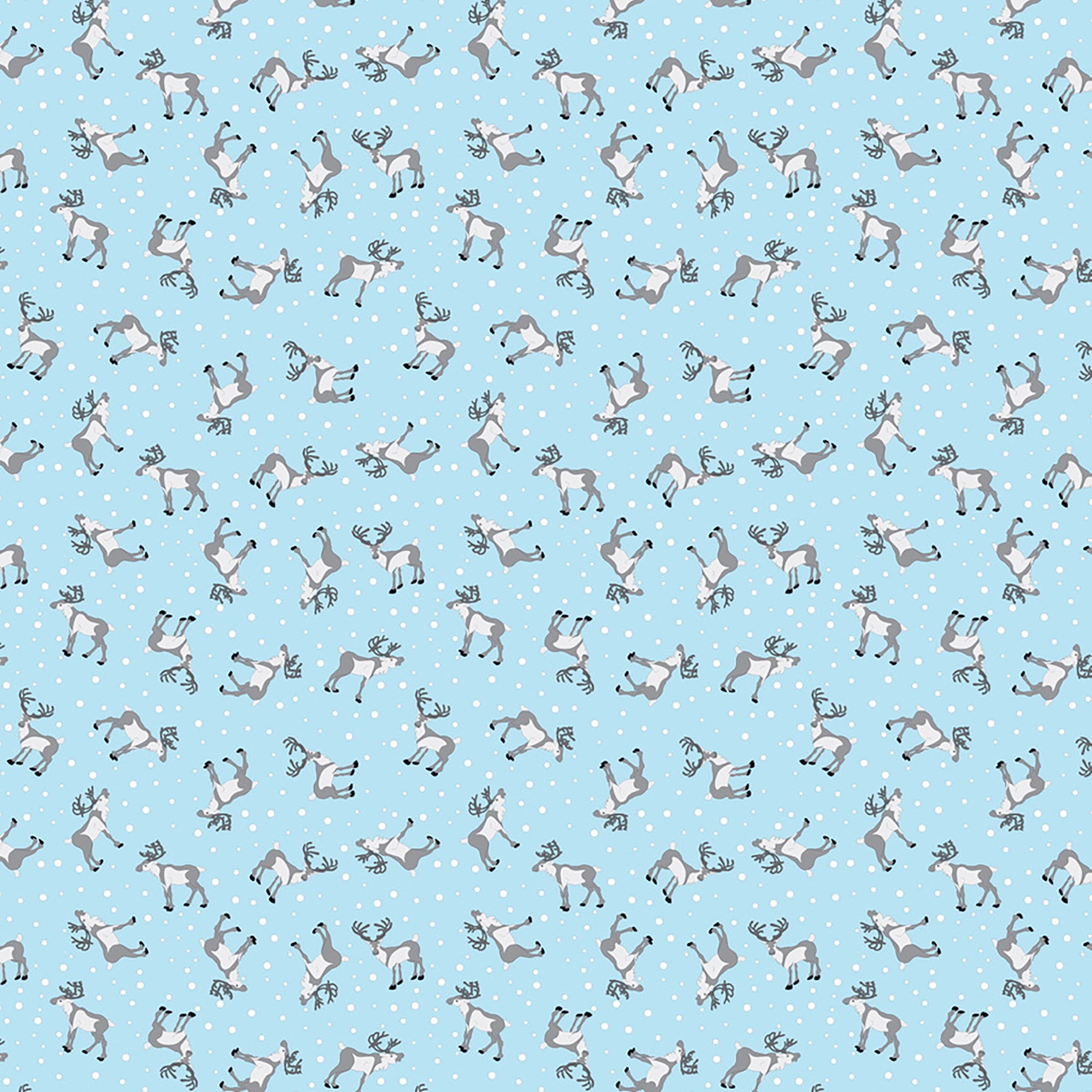 Norwegian Christmas | Reindeer on Light Blue by Arne & Carlos for Lewis & Irene | AC12C