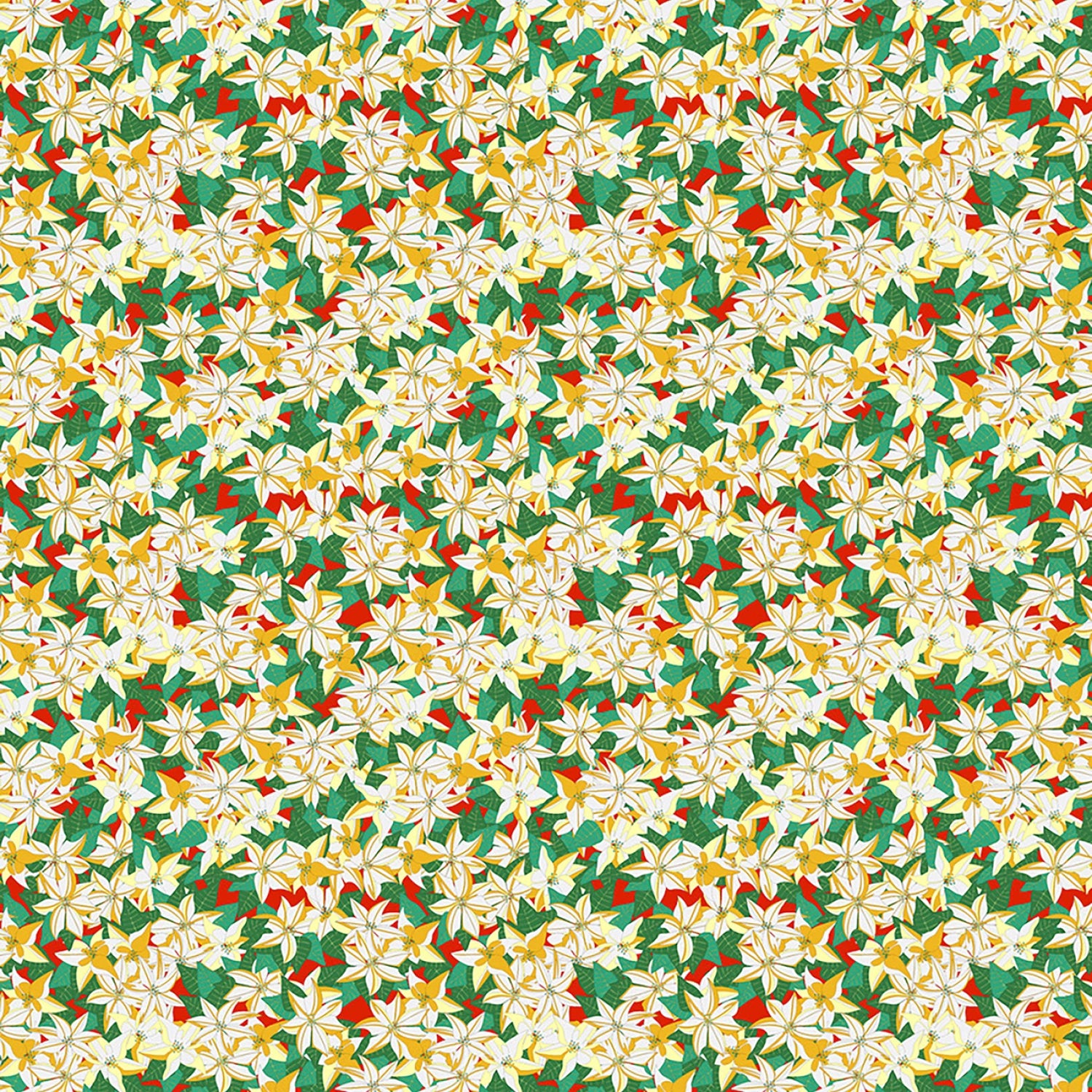 Norwegian Christmas | Poinsettia Green by Arne & Carlos for Lewis & Irene | AC8B