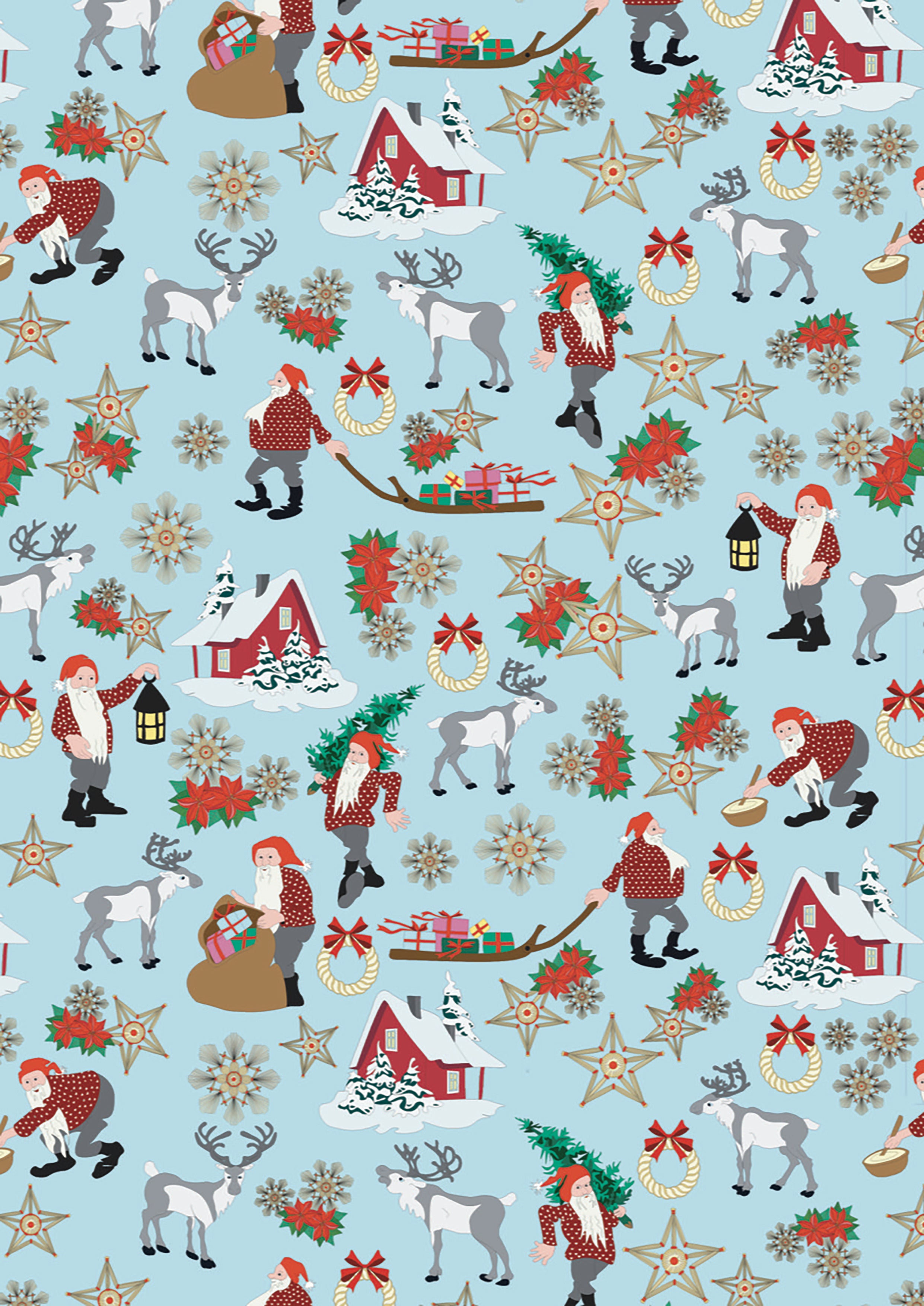 Norwegian Christmas | Main on Light Blue by Arne & Carlos for Lewis & Irene | AC9C