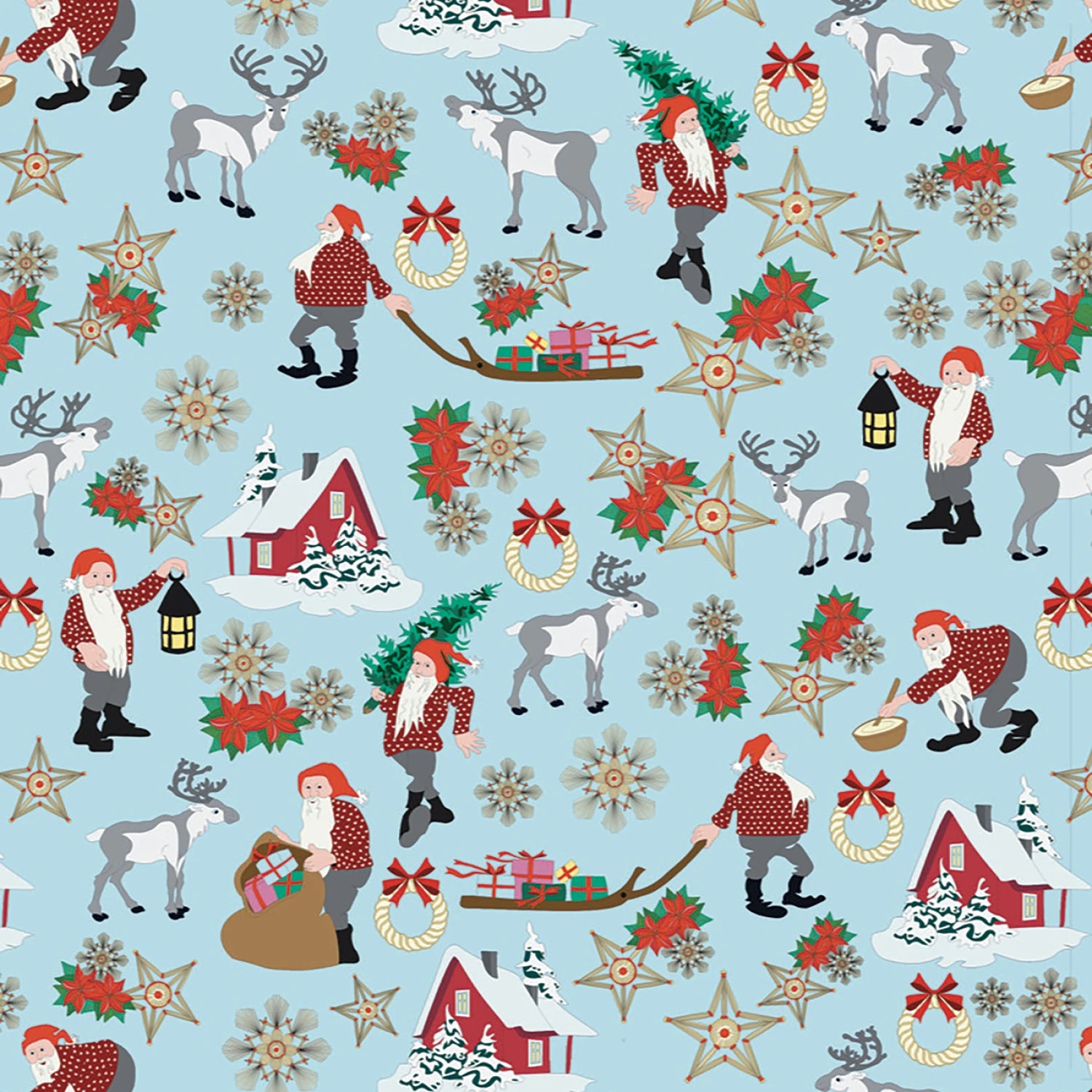 Norwegian Christmas | Main on Light Blue by Arne & Carlos for Lewis & Irene | AC9C