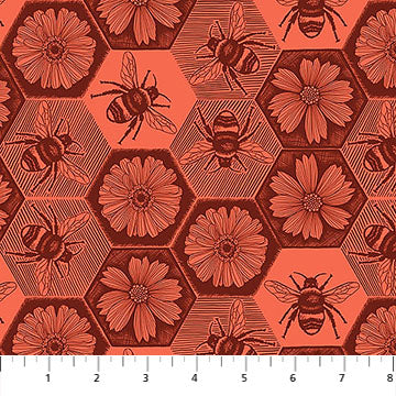 Indelible: Ink | Busy - Coral by Anna Maria Textiles | AMT1005-38V