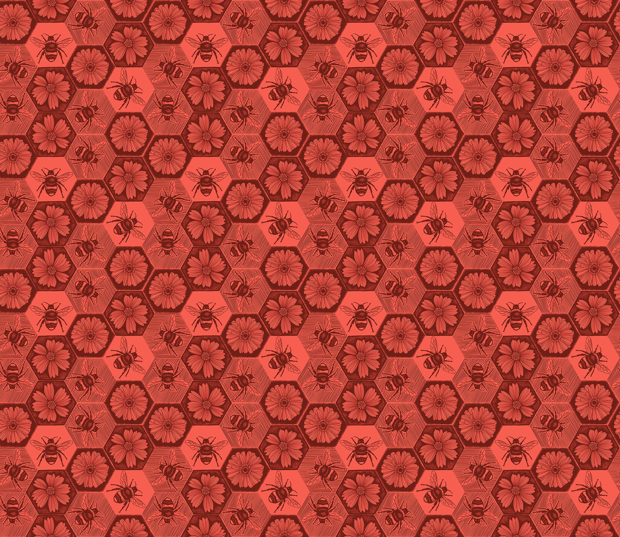 Indelible: Ink | Busy - Coral by Anna Maria Textiles | AMT1005-38V