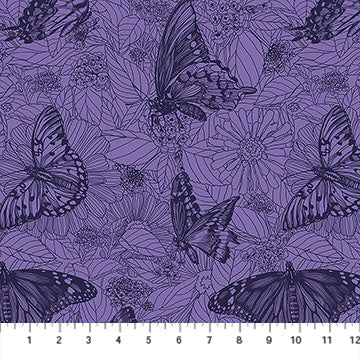 Indelible: Ink | Winging It - Blueberry by Anna Maria Textiles | AMT1006-63V