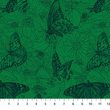 Indelible: Ink | Winging It - Jade by Anna Maria Textiles | AMT1006-72C