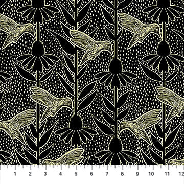 Indelible: Ink | Humming - Black by Anna Maria Textiles | AMT1007-99L