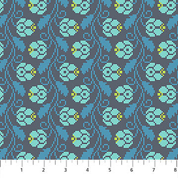 Heiress | Curled Vine - Dusk by Anna Maria Textiles | AMT1009-47V
