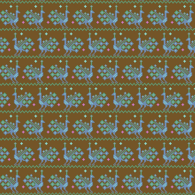 Heiress | Peacock - Bark by Anna Maria Textiles | AMT1014-36V