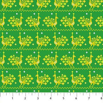 Heiress | Peacock - Grass by Anna Maria Textiles | AMT1014-72C