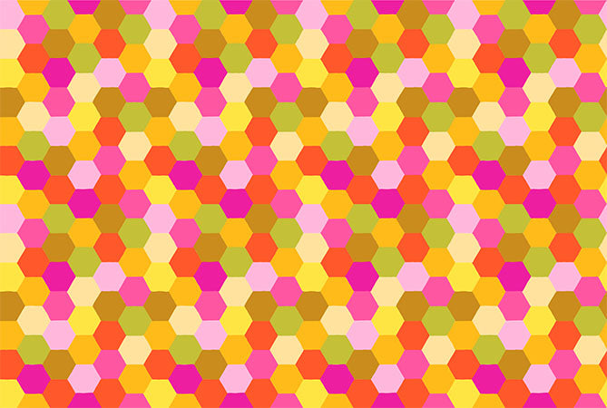 Piecework | Hexagons - Citrus by Anna Maria for Anna Maria Textiles | AMT111-52C