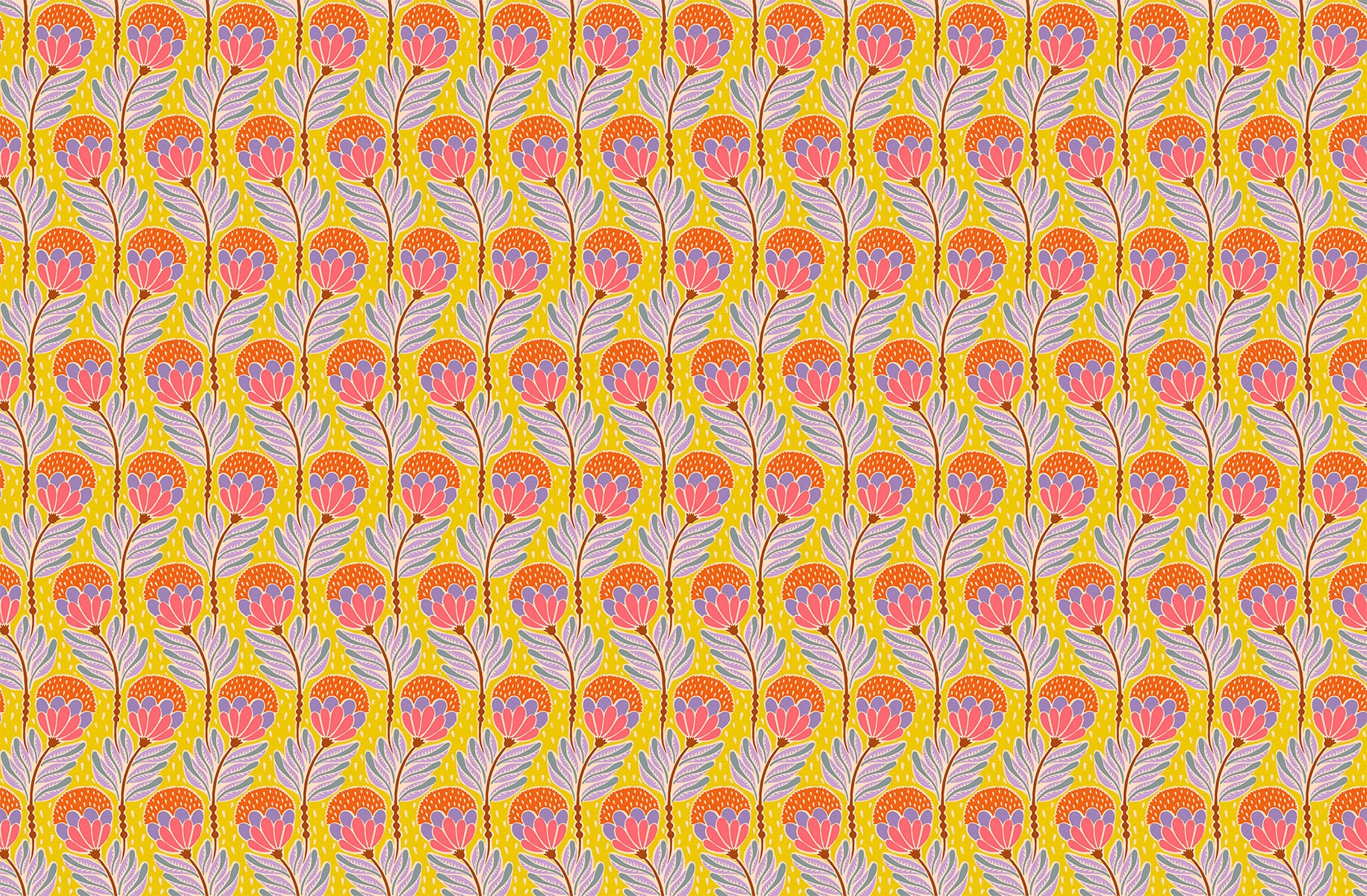 Shooting Star | Bouncy Blooms - Saffron by Anna Maria for Anna Maria Textiles | AMT117-54L