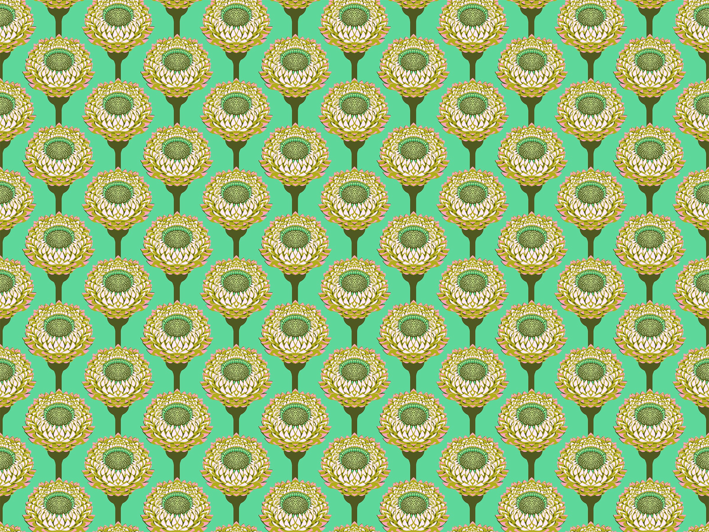 Iconic | Strawflower - Aqua by Anna Maria for Anna Maria Textiles | AMT123-64V