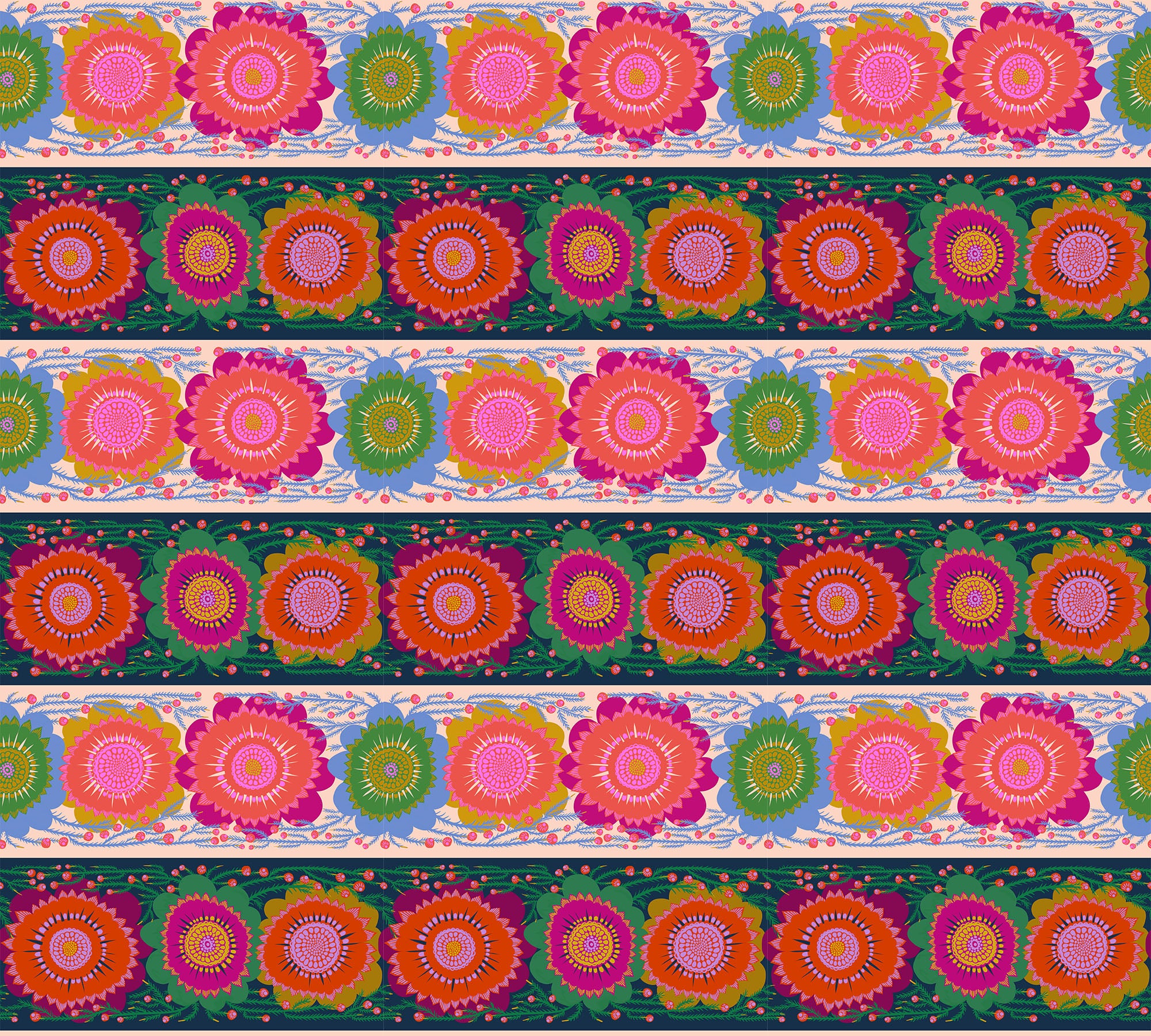 Perennial Borders | Line Dance - Spunky by Anna Maria for Anna Maria Textiles | AMT135-86C